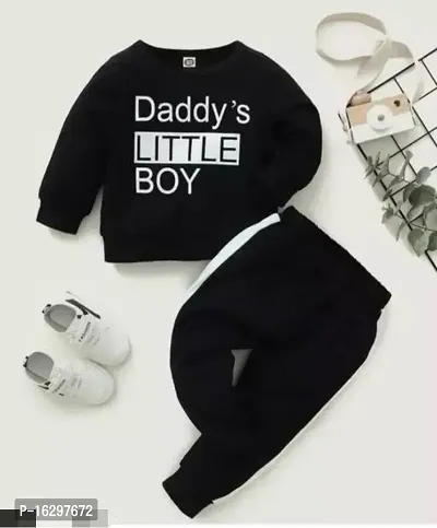 Black Cotton Clothing Set for Boys