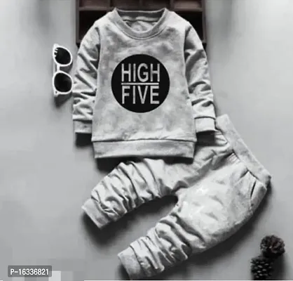 grey cotton clothing set for baby boys-thumb0