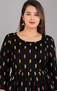 Vorcia Febtex Feeding Kurti | Kurtis | 3/4th Sleeves Kurti | Rayon Kurti | Maternity wear | Women Kurti (L, Khadi Black)-thumb3