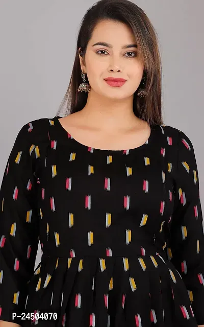 Vorcia Febtex Feeding Kurti | Kurtis | 3/4th Sleeves Kurti | Rayon Kurti | Maternity wear | Women Kurti (L, Khadi Black)-thumb4