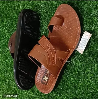 Stylish Leather Slippers For Men-thumb0