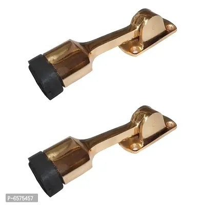 Sun Shield Door Stoppers Rubber for Home with Screw Super Bullet- Rose Gold Finish, 5 Inch, Set of 2-thumb0