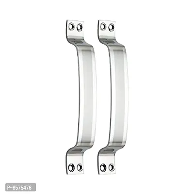 Sun Shield Stainless Steel for Home and Kitchen Doors/Cabinet/Window Handles - D Curve - 6 inch - Set of 2 Pieces-thumb0