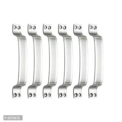 Sun Shield Stainless Steel for Home and Kitchen Doors / Cabinet / Window Handles - D Curve - 6 inch - Set of 6 Pieces-thumb0