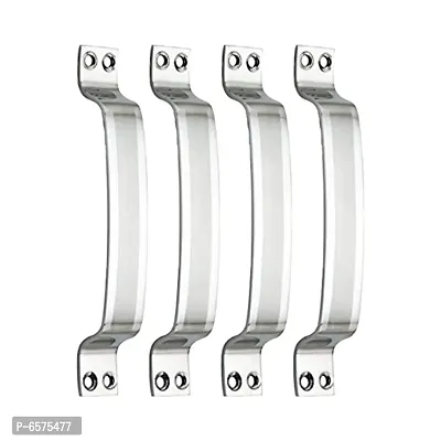 Sun Shield Stainless Steel for Home and Kitchen Doors/Cabinet/Window Handles - D Curve - 6 inch - Set of 4 Pieces-thumb0