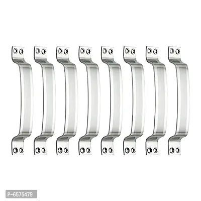 Sun Shield Stainless Steel for Home and Kitchen Doors/Cabinet/Window Handles - D Curve - 6 inch - Set of 8 Pieces-thumb0