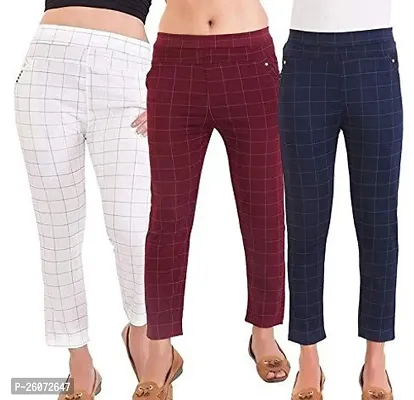 Stylish Multicoloured Lycra Solid Jeggings For Women Pack Of 3-thumb0