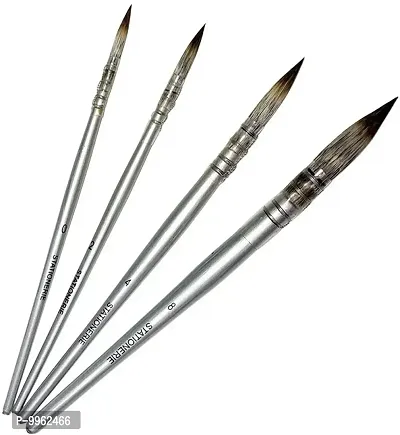 Handmade Synthetic Quill, Mop, Wash - Set Of 4 Brushes-thumb0