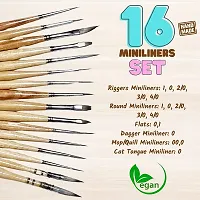 Mainliners Synthetic Miniature Brushes-  Set Of 16-thumb1