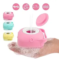 PAGALYetrade Silicone Body Scrubbers Loofah Brush for Use in Shower, Silicone Massage Exfoliating Bath Brush with Soap Dispenser, Deep Cleaning.-thumb2