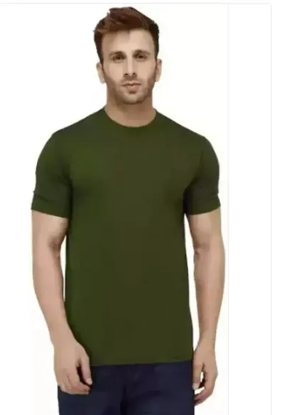 Comfortable Solid Round Neck Tees Tees For Men