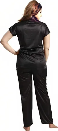 Satin new Solid Nightsuit for women-thumb2