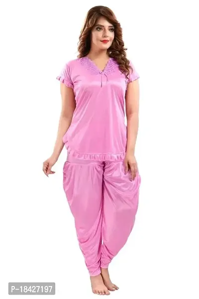 Nightsuits For Women/Patiala Solid Night Suit Set For Women/Dhoti Night Suit Set For Women
