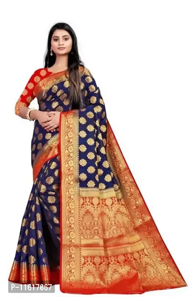 BANARASI SAREE WITH BLOUSE PIECE-thumb0