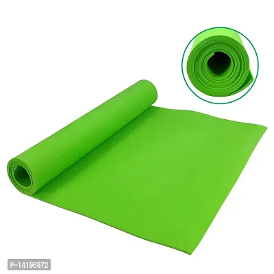 DecorSecrets Anti-Skid Yoga Mat for Men  Women, Exercise for Gym/Home Workout Fitness Green 6 mm Yoga Mat (Parrot Green)-thumb0
