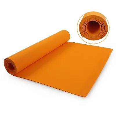 DecorSecrets Anti-Skid Yoga Mat for Men  Women, Exercise for Gym/Home Workout Fitness Green 6 mm Yoga Mat (Orange)
