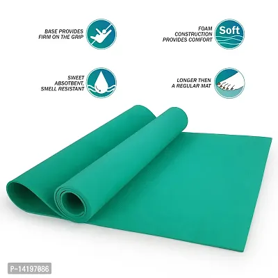 DecorSecrets Anti-Skid Yoga Mat for Men  Women, Exercise for Gym/Home Workout Fitness Green 6 mm Yoga Mat (Seagreen)-thumb2