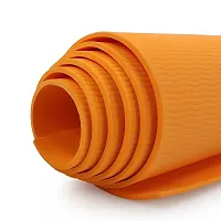 DecorSecrets Anti-Skid Yoga Mat for Men  Women, Exercise for Gym/Home Workout Fitness Green 6 mm Yoga Mat (Orange)-thumb1
