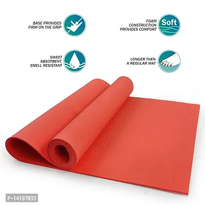 DecorSecrets Anti-Skid Yoga Mat for Men  Women, Exercise for Gym/Home Workout Fitness Green 6 mm Yoga Mat (Peach)-thumb4