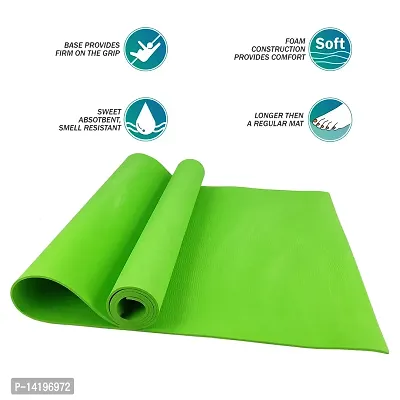 DecorSecrets Anti-Skid Yoga Mat for Men  Women, Exercise for Gym/Home Workout Fitness Green 6 mm Yoga Mat (Parrot Green)-thumb4