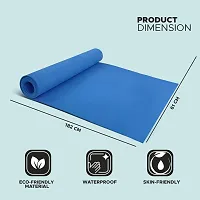 DecorSecrets Anti-Skid Yoga Mat for Men  Women, Exercise for Gym/Home Workout Fitness Green 6 mm Yoga Mat (Blue)-thumb2