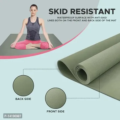 DecorSecrets Anti-Skid Yoga Mat for Men  Women, Exercise for Gym/Home Workout Fitness Green 6 mm Yoga Mat (Dark Green)-thumb5