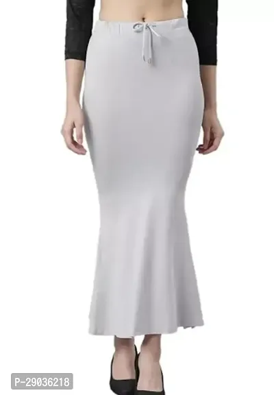 Comfortable Grey Linen Solid Saree Shapewear For Women-thumb0