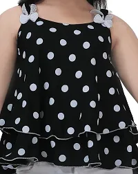 Maream Enterprise Cotton Casual Regular Fit Polka Dot Sleeveless Top (Black, 7-8 Years)-thumb3