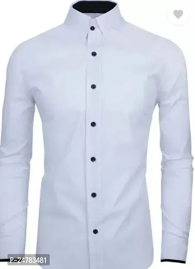 Men Regular Fit Solid Spread Collar Casual Shirt