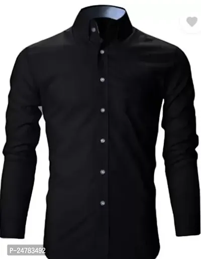 Men Regular Fit Solid Spread Collar Casual Shirt