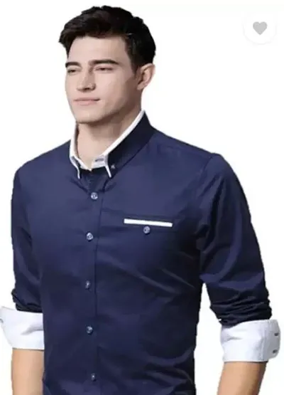 IndoPrimo Men's Cotton Casual Shirt for Men Full Sleeves