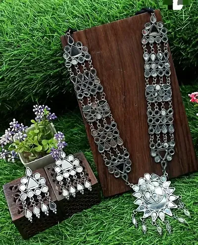 Stylish Fancy Designer Oxidised Jewellery Set For Women