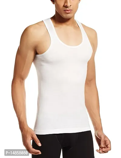 Men's Inner Wear Vest, Cotton Sando / Baniyan, 100% Cotton Housiry || Cotton Vest Top Undershirt (Pack of 3)-thumb2
