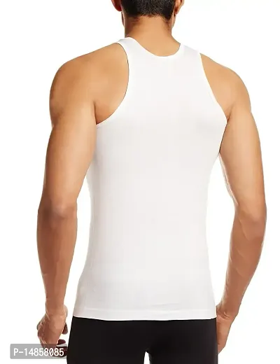 Men's Inner Wear Vest, Cotton Sando / Baniyan, 100% Cotton Housiry || Cotton Vest Top Undershirt (Pack of 4)-thumb3