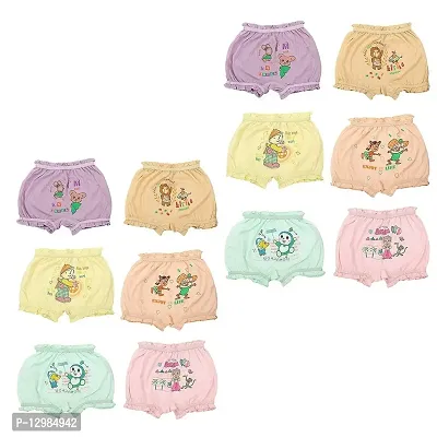 (0 Size, Pack of 12) Baby, Kids Inner Wear, bloomers || Unisex Printed Cotton Panty || 100% Cotton Housiry With Cartoon Print