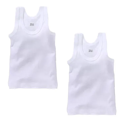 Classic Cotton Solid Vest For Men Pack Of 2