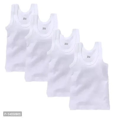 Men's Inner Wear Vest, Cotton Sando / Baniyan, 100% Cotton Housiry || Cotton Vest Top Undershirt (Pack of 4)-thumb0