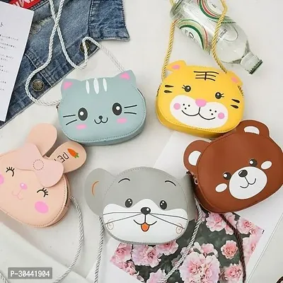 Animal Shape Sling Bags for Baby Girls Assorted Color-thumb0