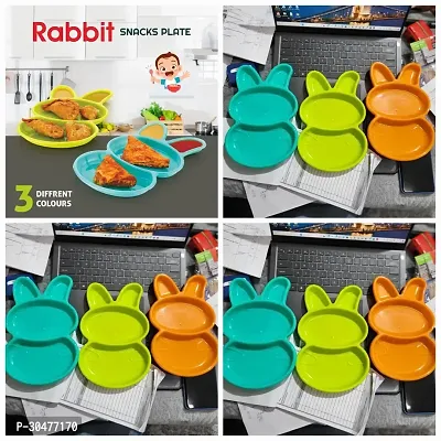 Rabbit shaped Snacks  Food plate (6 pcs)