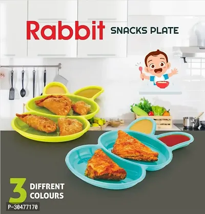 Rabbit shaped Snacks  Food plate (6 pcs)-thumb4