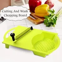 Cut N Wash Chopping Board with Stainless Steel Knife-thumb1