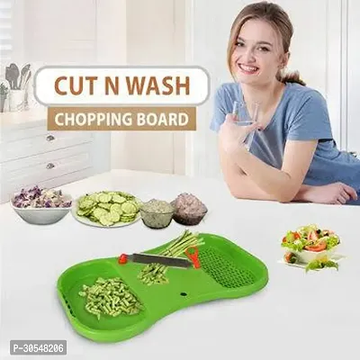 Cut N Wash Chopping Board with Stainless Steel Knife-thumb3