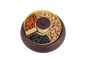 4 in 1 Stylish Multipurpose Dry Fruit Serving Candy Box with lid ((Assorted color-Pack of 1)-thumb1