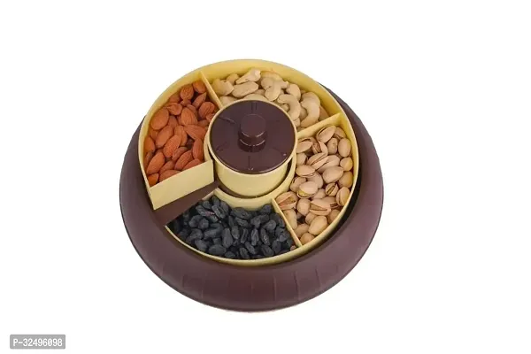 4 in 1 Stylish Multipurpose Dry Fruit Serving Candy Box with lid ((Assorted color-Pack of 1)-thumb2