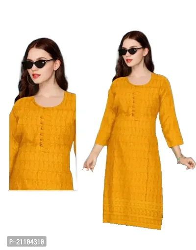 Stylish Fancy Designer Cotton Kurta For Women-thumb0