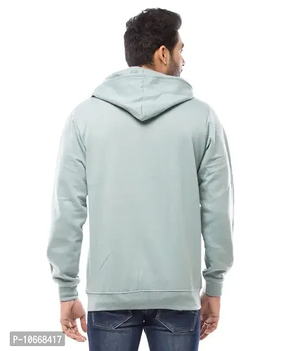 Lappen Fashion Men?s Hooded Sweatshirt with Chain I Full Sleeve Cotton Fleece Pullover Hoodies with Cap and Kangaroo Pocket I Tees for Light Warm I Winter wear for Men & Boy (Small, Turkish Green)-thumb2