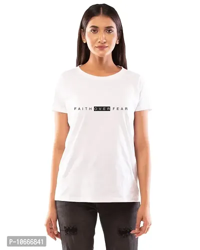 Lappen Fashion Women?s Printed T-Shirt | Combo of Tee Dress and Half Sleeve Tshirts | Round Neck | Long T-Shirts | Trendy & Stylish | Freedom Theme Tees - Set of 2 (Large, Light Blue & White)-thumb5