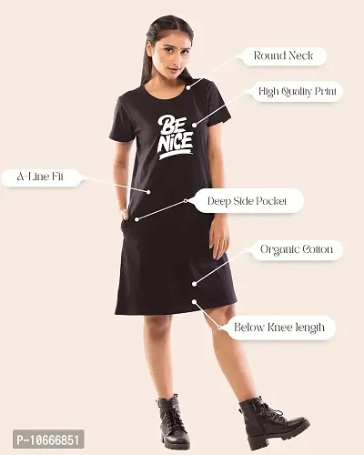 Lappen Fashion Women?s Printed T-Shirt | Combo of Tee Dress and Half Sleeve Tshirts | Long T-Shirts | Trendy & Stylish | Tel Leva Ja Gujju Theme Tees - Set of 2 (Small, Pink & White)-thumb3