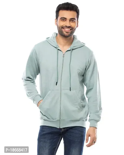Lappen Fashion Men?s Hooded Sweatshirt with Chain I Full Sleeve Cotton Fleece Pullover Hoodies with Cap and Kangaroo Pocket I Tees for Light Warm I Winter wear for Men & Boy (Small, Turkish Green)-thumb4