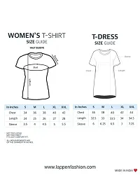 Lappen Fashion Women?s Printed T-Shirt | Combo of Tee Dress and Half Sleeve Tshirts | Long T-Shirts | Trendy & Stylish | Tel Leva Ja Gujju Theme Tees - Set of 2 (Small, Pink & White)-thumb4